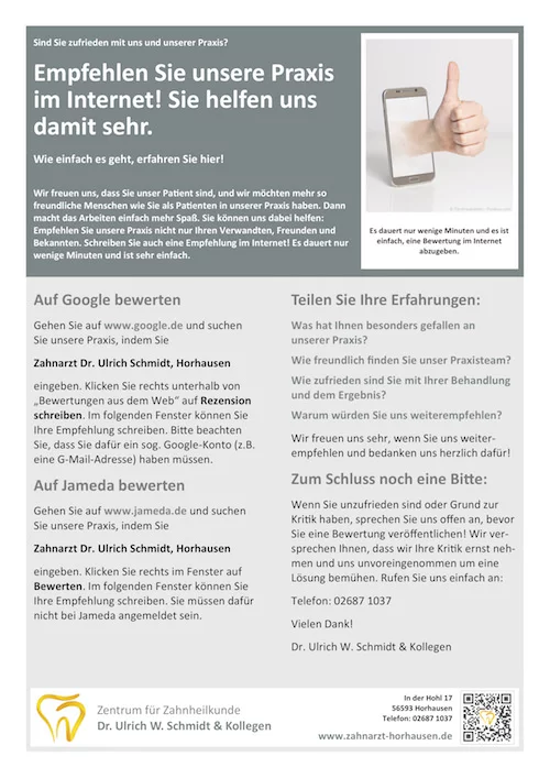 Praxis weiterempfehlen